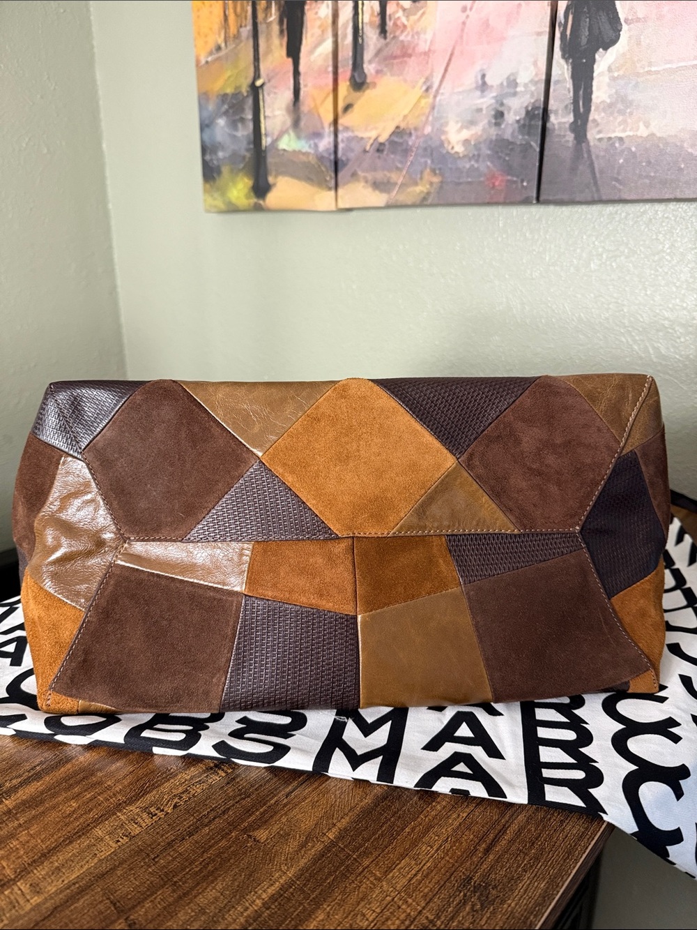 Marc Jacobs The Suede Patchwork Sack Bag - Picture 7 of 12